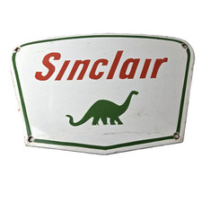 Vintage Sinclair Gasoline Sign - Dino Service Station Pump Porcelain Sign