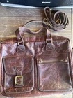 Vintage Coronado Leather  Bison Leather Concealed Carry Briefcase