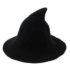 Luxury Knitted-Wool Witch Hat for Halloween Festivities - Versatile  Stylish