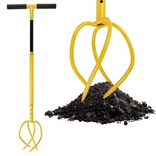 38in Manual Hand Twist Metal Garden Cultivator Tiller Yard Soil Compost Aerator
