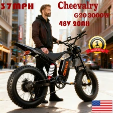 Electric Dirt Bike 20*4.0"  3000W 48V 20Ah All Terrain Electric Motorbike 37 MPH