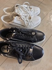 Michael Kors Women s Lace-Up Low Top Sneakers Black/White Logo Accent