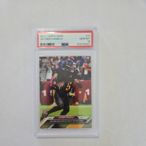 2024 TOPPS NOW #11 JAYDEN DANIELS PSA 10
