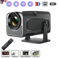 Mini 4K Android11 Projector Native 1080P 390ANSI HY320 Dual Wifi6 BT5.0 Portable