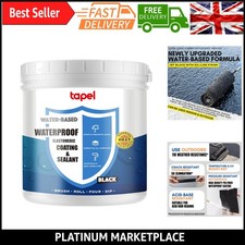 Liquid Rubber Waterproof Sealant - 3X Stronger, Black 1L | Professional Grade...