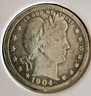 1904 O BARBER Quarter 90% Silver VG+ Condition Nice Rims, Great Reverse New Orleans Barber