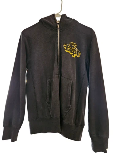 A BATHING APE (BAPE) Felpa con cappuccio A Bathing Ape (Baby Milo) full zip All Star taglia S 100% autentica LEGGI!