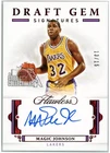 Magic Johnson 2020-21 Panini Flawless Draft Gem Red Auto #DG-MJN 13/15