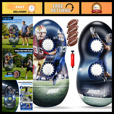 Inflatable Football Target Net Game - Double-Sided Toss with Pump  Balls, Fun f