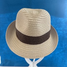 Brown And Tan Fedora Hat Child  s Size