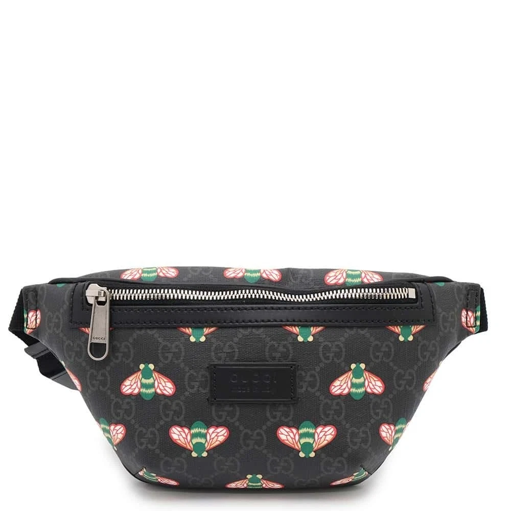 Gucci Body Bag GG Supreme Bee PVC 675181 GUCCI sac taille abeille noir