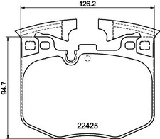 HELLA BREMSBELÄGE VORNE passend für BMW 2 3 4 5 6 7 8 I4 IX X3 X4 X5 X6 X7