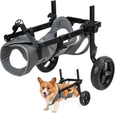 BECROWM Dog Wheelchair for Back Legs, Light Weight Dog Wheelchair Cart M-L