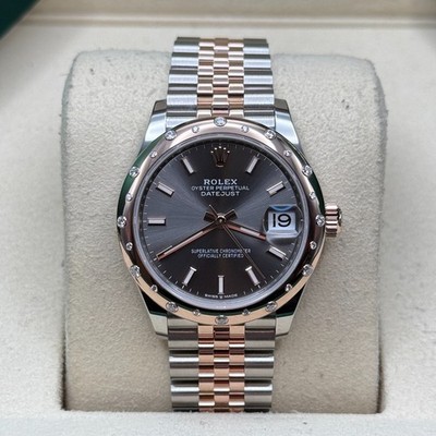 Rolex Datejust 31 NEW 2025 Dark Grey Index Two Tone Rose Scatter Diamond Jubilee