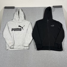 Lot of 2 Puma Boys Sz M 10-12 Hoodie Jacket Athletic Activewear