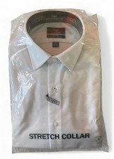 Dockers Fitted Dress Shirt Medium Stretch Collar 15-15 1/2 34/35 NEW White