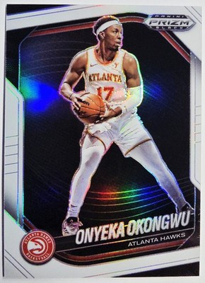2024-25 Panini Prizm Black White #140 Onyeka Okongwu /175 Hawks   