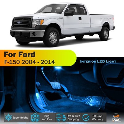 13x For 2004 - 2014 Ford F150 F250 Interior LED Lights Bulb Package Kit Ice Blue