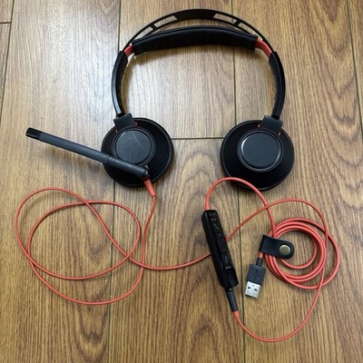 Plantronics Poly Blackwire 5200 Series USB Black Headset C5200 Tested Working