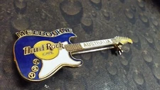 Melbourne Australia Blue Guitar Hard Rock CAFE pin badge