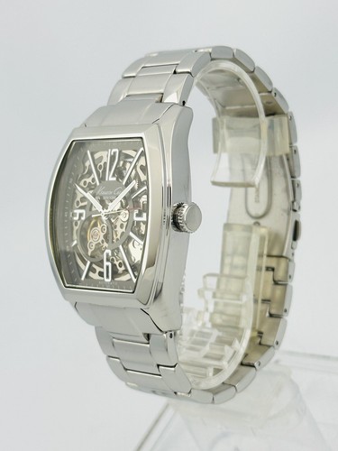 Kenneth Cole NY KC9033 Men's Automatic Skeleton Barrel Shape Case Dress Watch - Picture 18 of 24