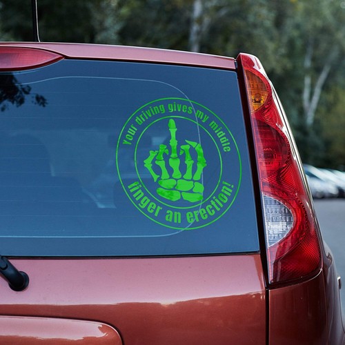 Deine Fahrt gibt meinem Mittelfinger eine Erektion Vinyl-Aufkleber Auto LKW Van lustig - Bild 29 von 110
