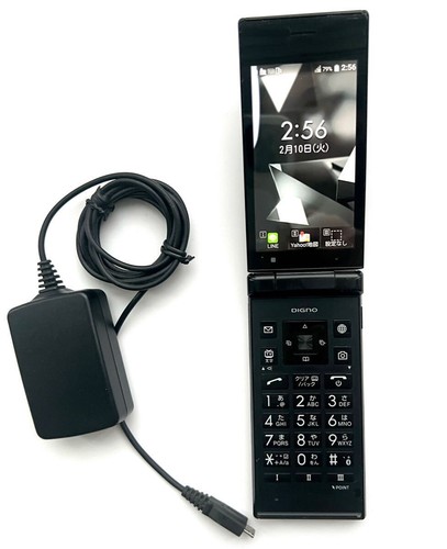Nuevo TELÉFONO PLEGABLE KYOCERA 701KC DIGNO KEITAI 2 ANDROID NEGRO DESBLOQUEADO JAPÓN 702KC