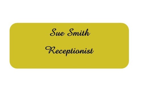 Personalised Engraved Name Badges Large with Magnet or Plastic Pin - Picture 4 of 6