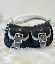 NWT Coach Ashton shoulder Bag In Leather CM079 Silver Black