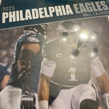 Philadelphia Eagles 2023 12" x 12" Team Wall Calendar NEW! Open
