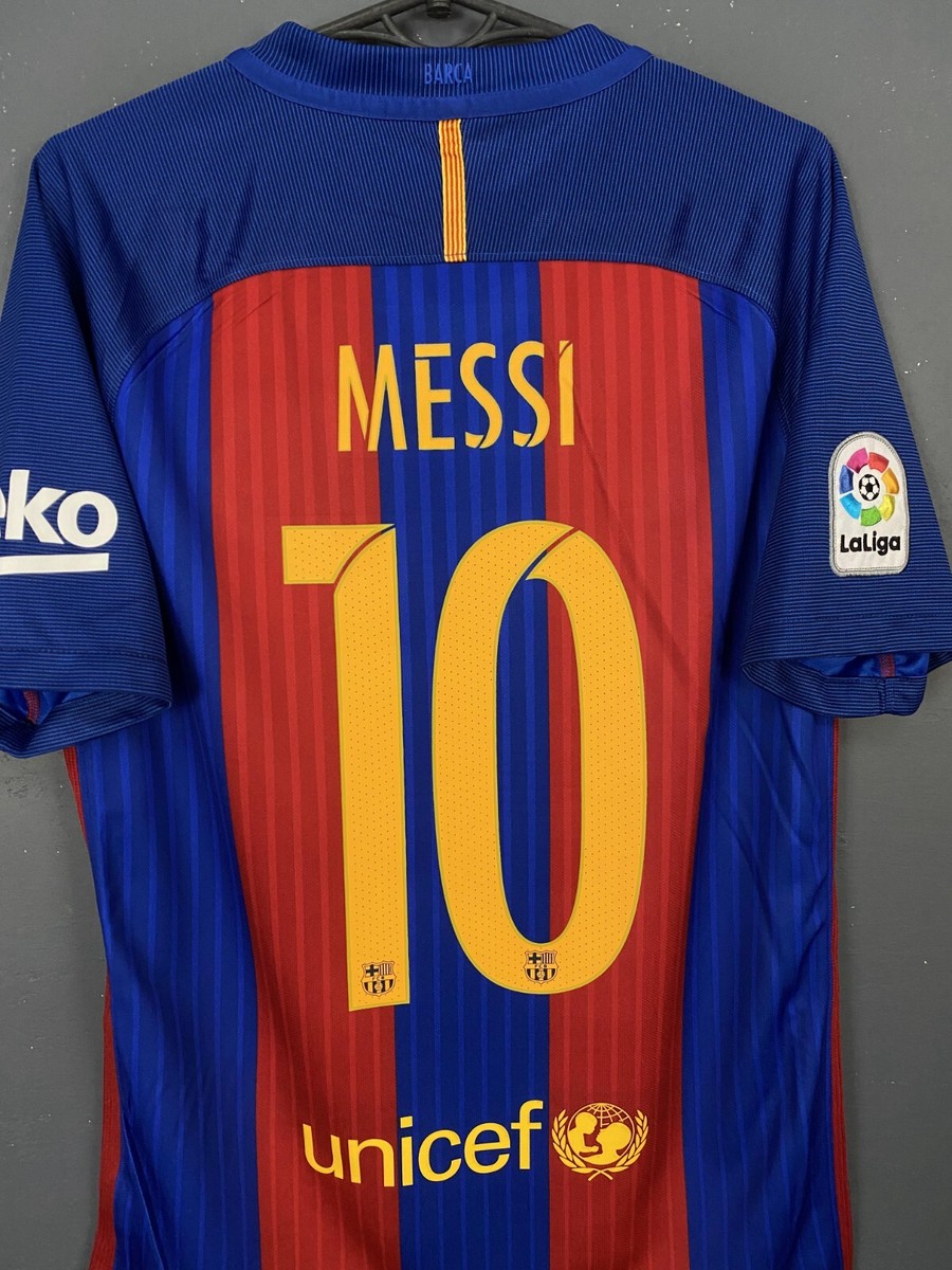 MESSI MEN'S NIKE FC BARCELONA 2016/2017 HOME SOCCER FOOTBALL SHIRT