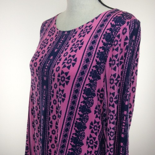 Cupio Damen Tunika Oberteil Größe M Rosa Blau 3/4 Arm - Bild 9 von 12