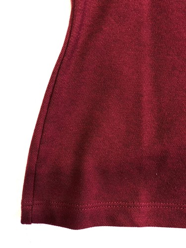 Women’s Lacoste Pique Polo Style Shirt In Deep Red Sz 34/2 NWT - Picture 2 of 9