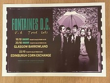 FONTAINES D.C Concert poster - Glasgow/Edinburgh 2021 show tour Gig memorabilia.