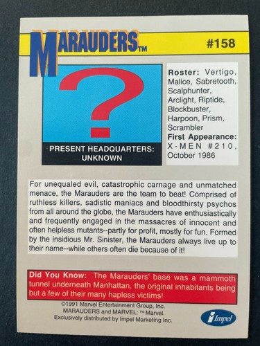 FINISH YOUR SET 1991 Impel Marvel Universe Series 2 II Pick the Card - Picture 316 of 322