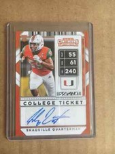 2020 CONTENDERS DRAFT PICK #216 RC SHAQUILLE QUARTERMAN COLLEGE TICKET AUTO
