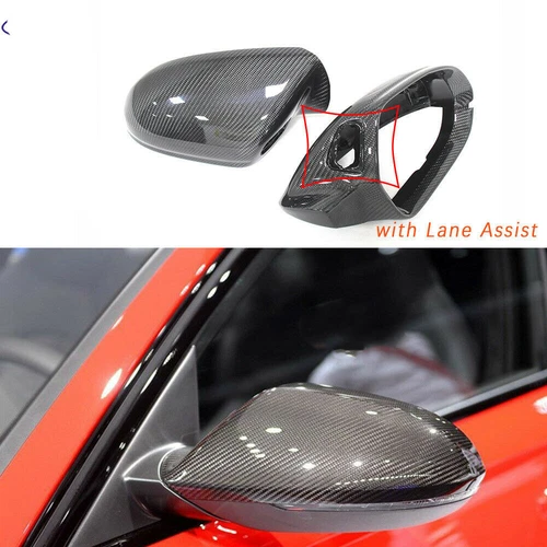Carbon Fiber Mirror Housing Cover for   A6 C7 S6 RS6 with Lane Assist 2012-18 A
