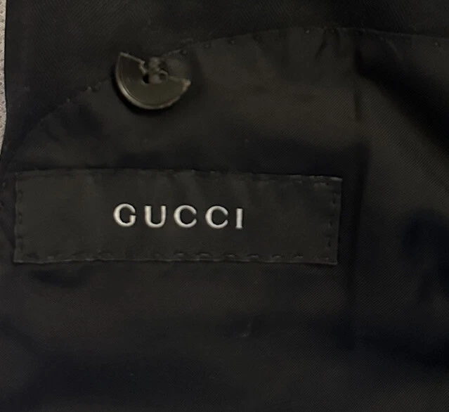 GUCCI GIACCA BLAZER DI DESIGN LUSSO 100% COTONE BLU NAVY SARTORIALE VESTIBILITÀ: 36R