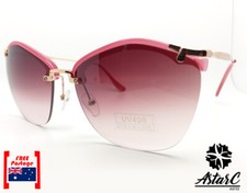 Red Gold Square Metal Sunglasses/Polarised/Women/UV400/UV Protect -AstarC Wares