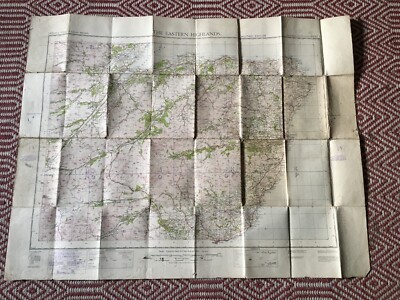 2. Weltkrieg Ordnance Survey Militärkarte der östlichen schottischen Highlands Schottland