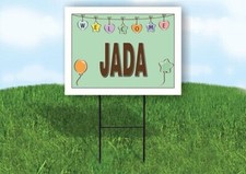 JADA WELCOME BABY GREEN 18 in x 24 in Yard Sign Road Sign with Stand