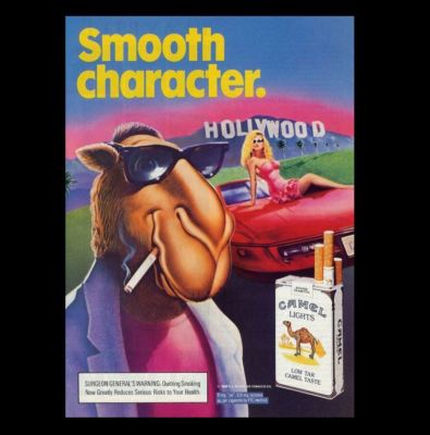Camel Cigarettes Ad PHOTO Joe Camel Lights Bar Sign Vintage Advertisement  Pic