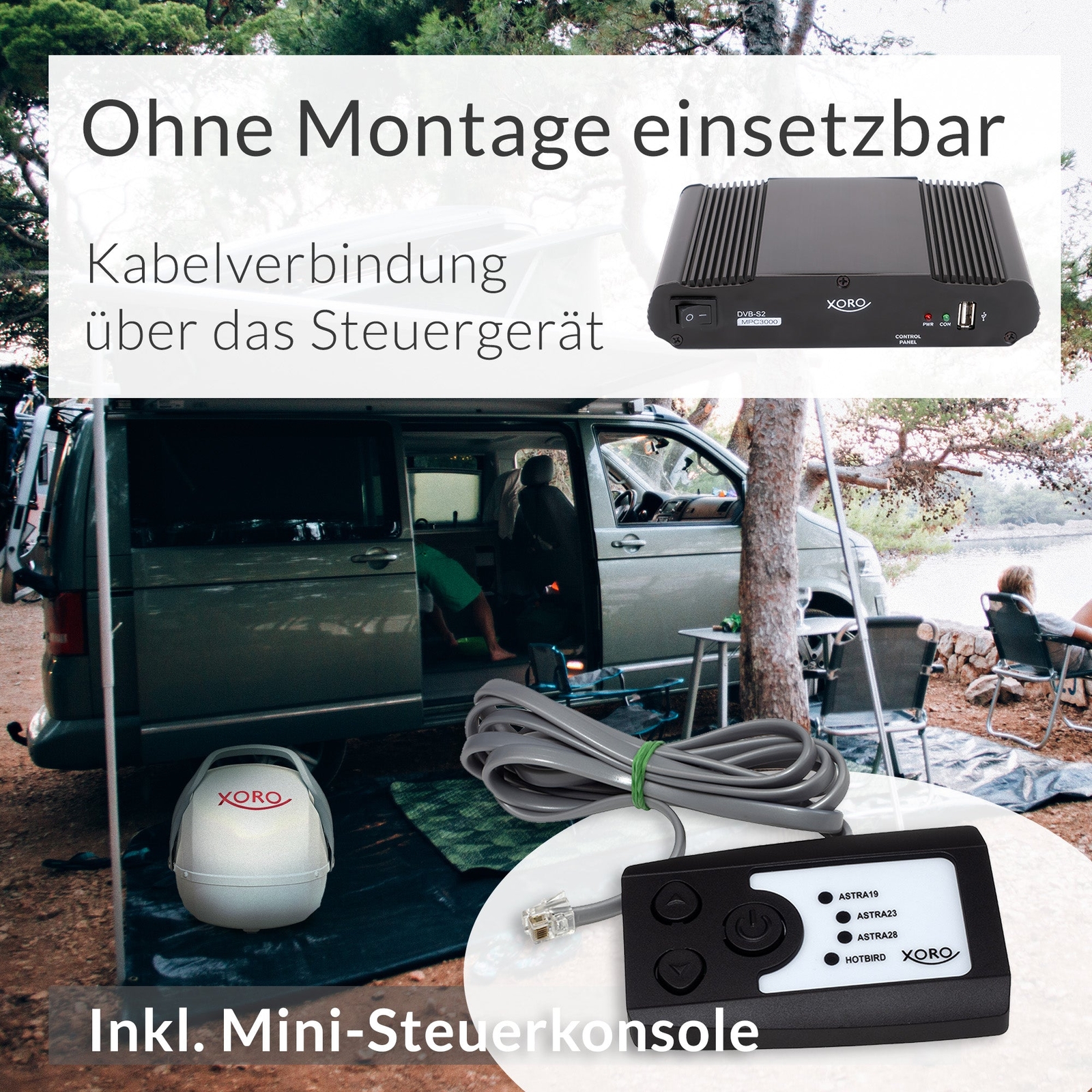Thumbnail - Automatische Tragbare Sat Anlage Xoro Mpa 38 - Camping - Mobile Sat