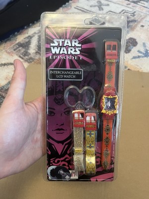 Star Wars The Phantom Menace austauschbare LCD Uhr versiegelt OVP