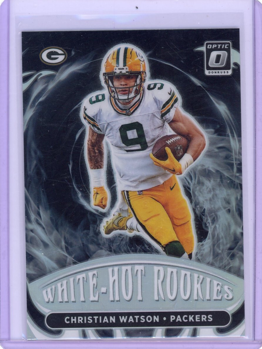 2022 Donruss Optic White Hot Rookies Christian Watson Rookie Card #WHR-7