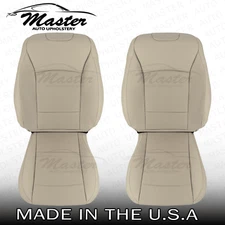 2015 - 2017 Fits Subaru Outback Legacy Front Tan Leather Seat Covers, Perforated