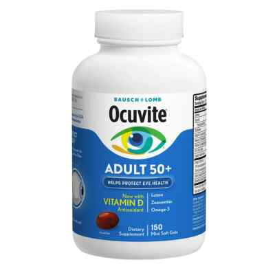 Bausch + Lomb Ocuvite Adult 50+ 150 Soft Gels Eye Health New EXP 12/25