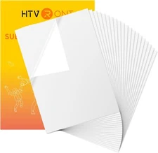 HTVRONT Sublimation Sticker Paper - 20 Pcs Matte White White, 