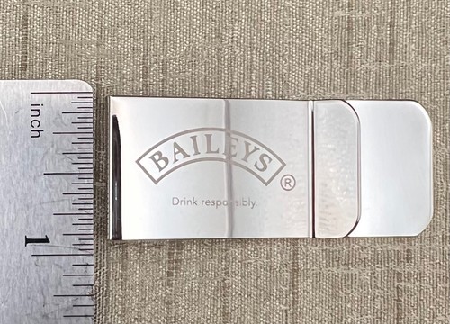 Clip/marcador para dinero Bailey’s Irish Cream de acero inoxidable, nuevo stock antiguo - Imagen 5 de 5