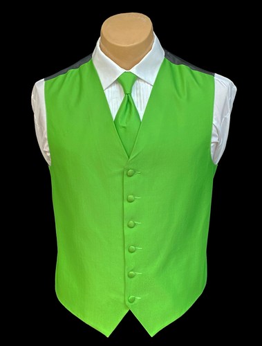 Men's Armanno Lime Green Tuxedo Vest 